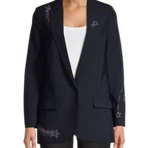 Zadig & Voltaire Viva Shooting Stars Virgin Wool Oversized Blazer with Tags